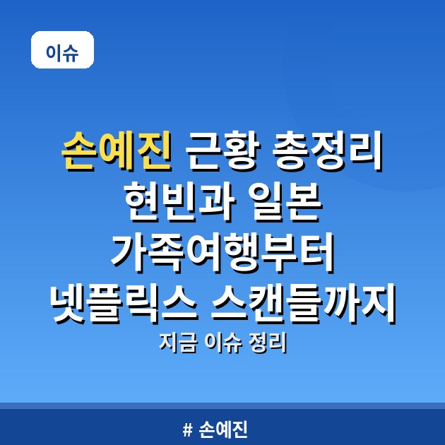 손예진 근황 총정리 현빈과 일본 가족여행부터 넷플릭스 스캔들까지